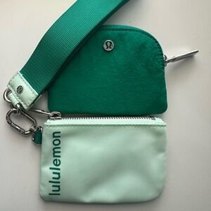 Lululemon Green and Mint Wristlet Set
